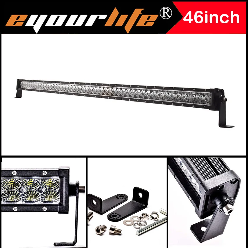 Eyourlife 4446INCH 240W LED LIGHT BAR WORK DRIVING LAMP SPOT FLOOD COMBO 12V 24V Offroad SUV