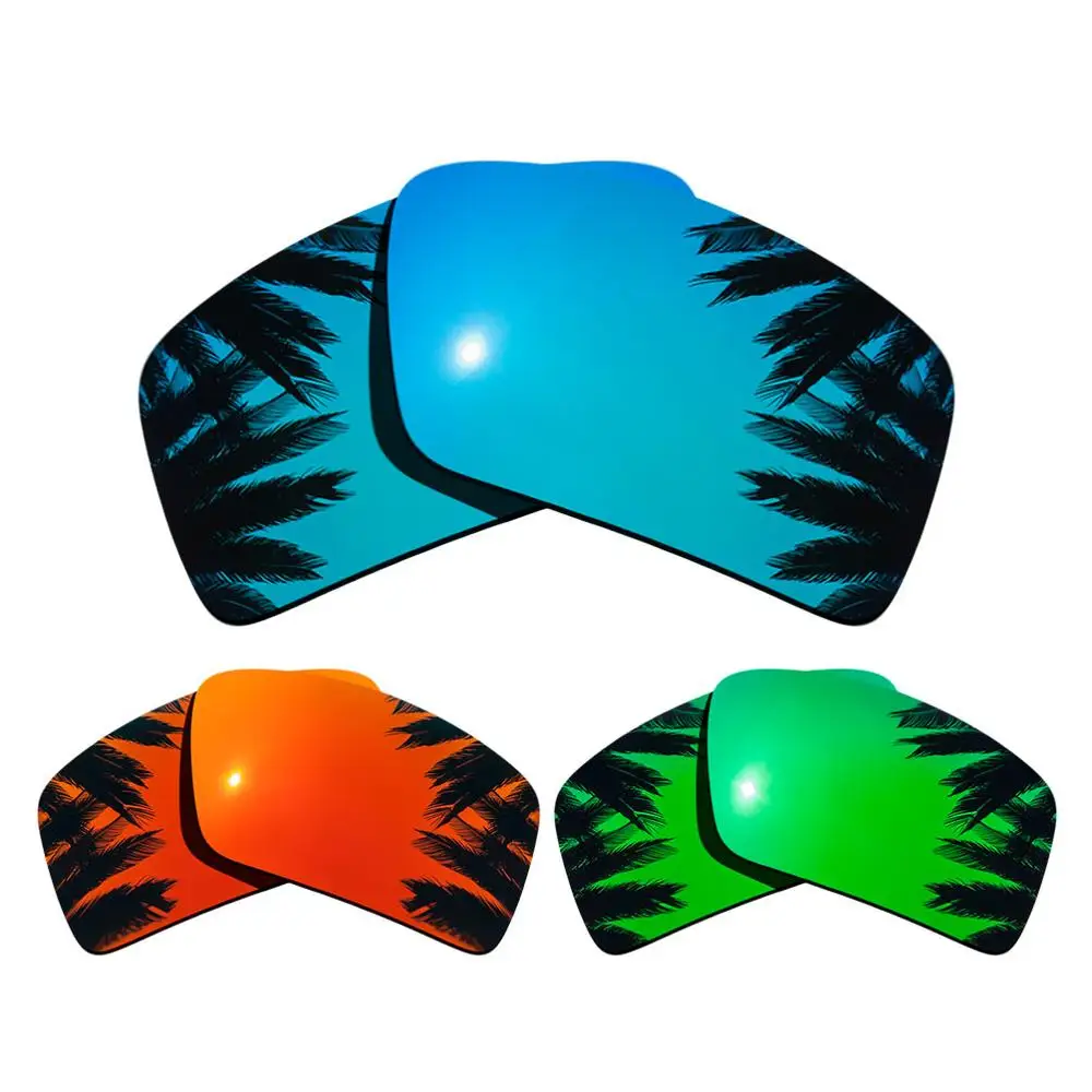 Поляризованные зеркальные линзы с зеркальным покрытием для замены-повязка на глаза в стиле Оукли 1 повязка на глаза 2 оправы разных цветов - Цвет линз: Blue-Red-Green