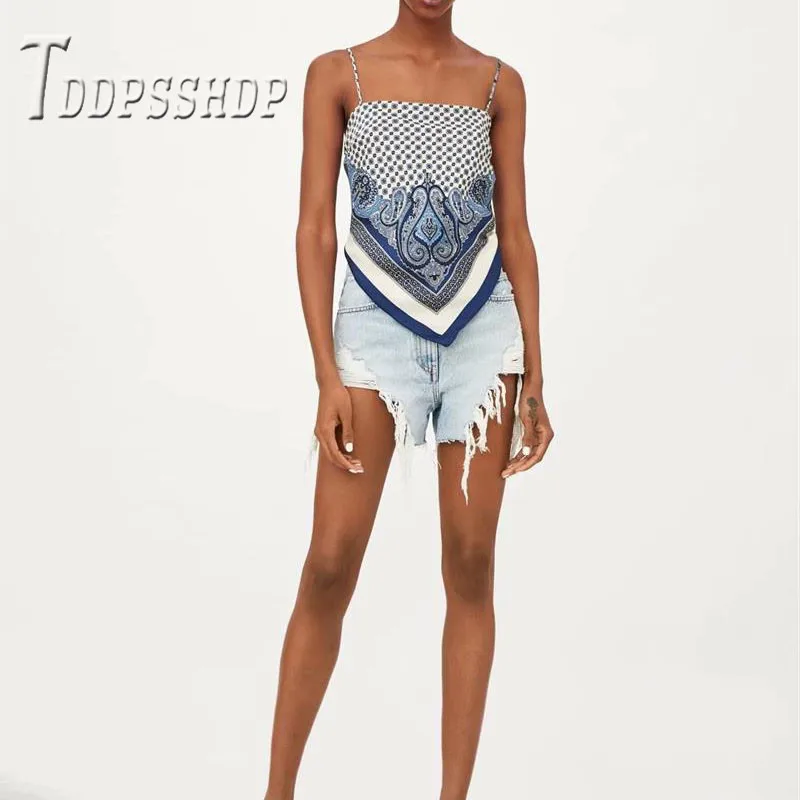 

2019 Ethnic Women Camisole Refreshing Design Vacation Female Camis