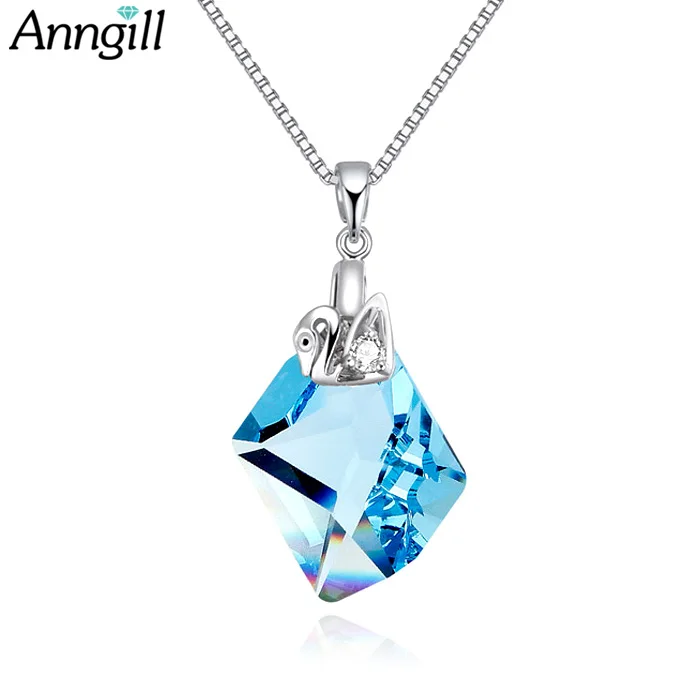 

ANNGILL Statement Necklaces & Pendants Crystals from Swarovski Lrregular Necklace for Women Female Chain Collar Collier Femme