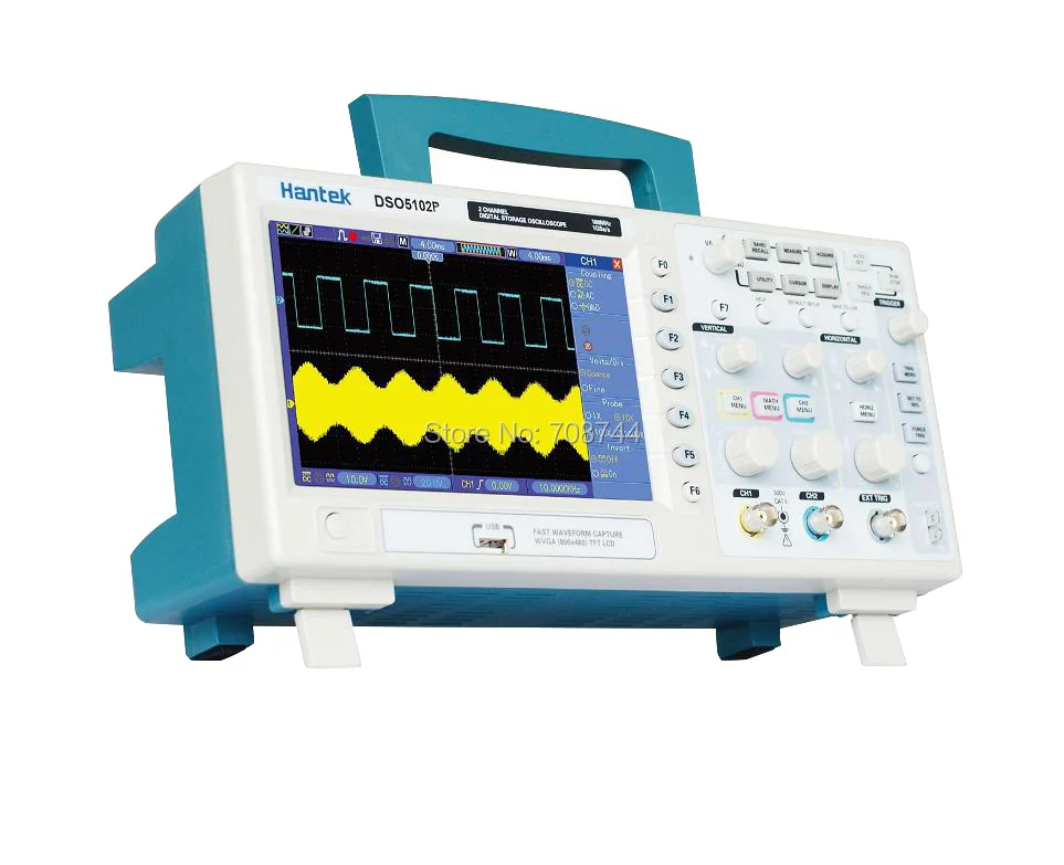 

Hantek DSO5102P Digital storage oscilloscope 100MHz 2Channels 1GSa/s 7'' TFT LCD Better Than ADS1102CAL+