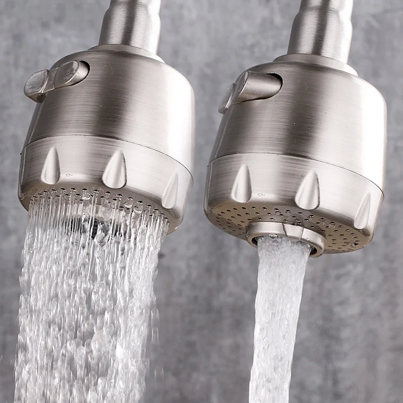 

2 in 1 multi function kitchen faucet shower head sprayer brushed surface