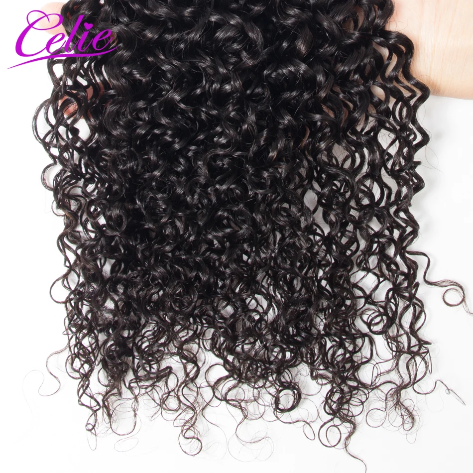 Celie Hair Peruvian Curly Hair 4 Bundles 100% Human Weave Bundles Natural Black Color Remy Human Extensions