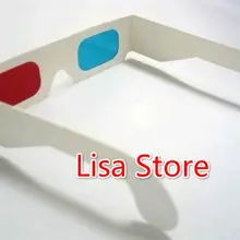 100 штук Высококачественная объемная бумага 3D очки 3D очки-красный и синий анаглиф