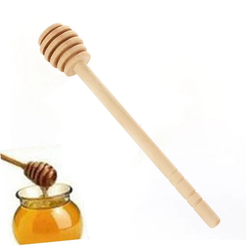 1 шт. практические длинной ручкой дерево Мёд ложка для перемешивания палочка для Мёд Jar поставки Кухня инструменты