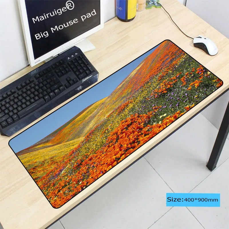  Mairuige Valley Of flowers Gaming Mouse Pad Locking Edge Large Mouse Mat PC Computer Laptop Mouse p