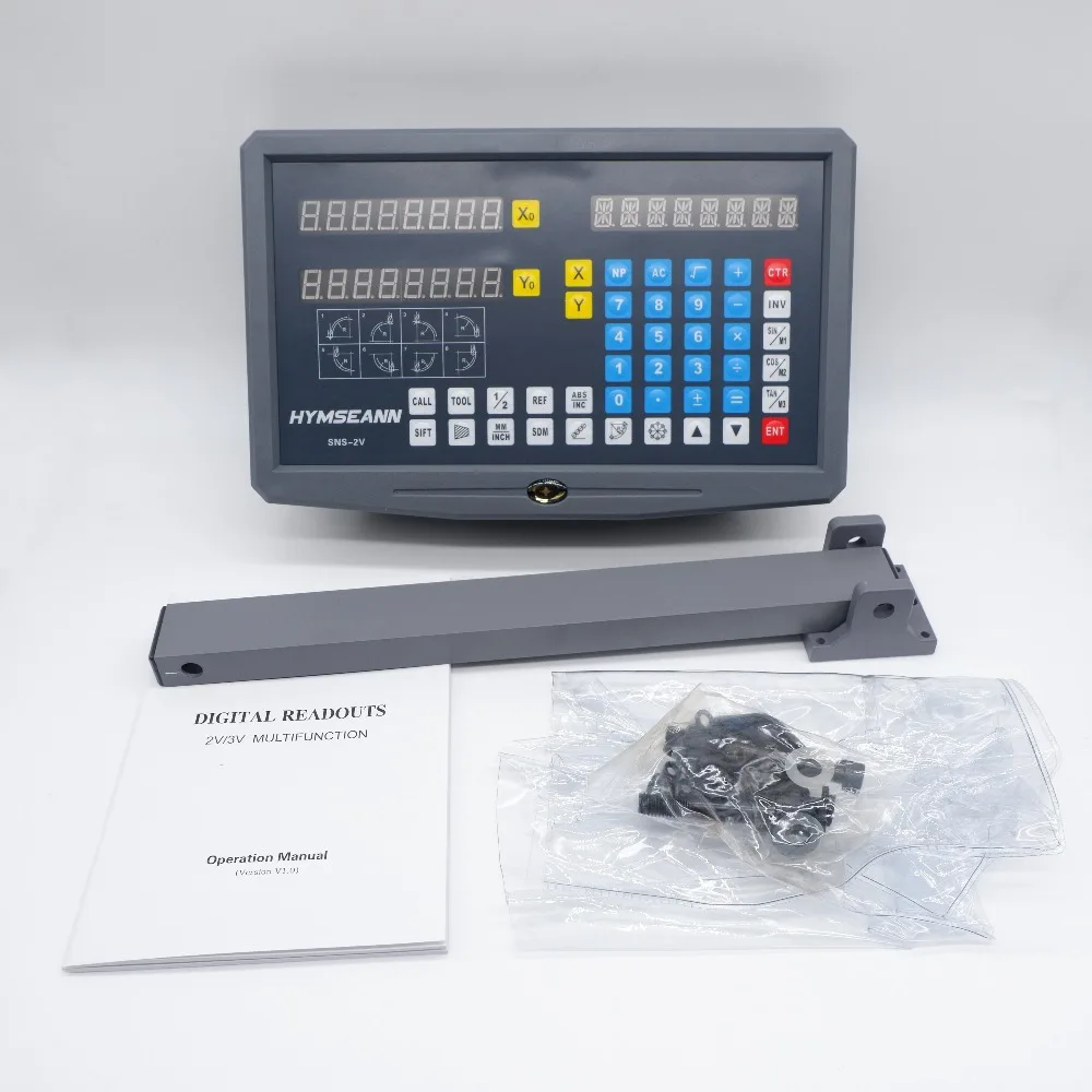 Цена Новый SNS 2V дисплей 5 мкм фрезерный станок 2 оси DRO цифровой индикации и 0,005 мм ttl EIA 422 A цифровой линейный датчик