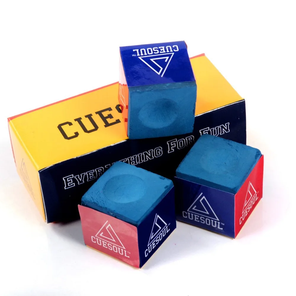 cuesoul csbc001 3 pcs set blue billiard chalk snooker blue chalk apps