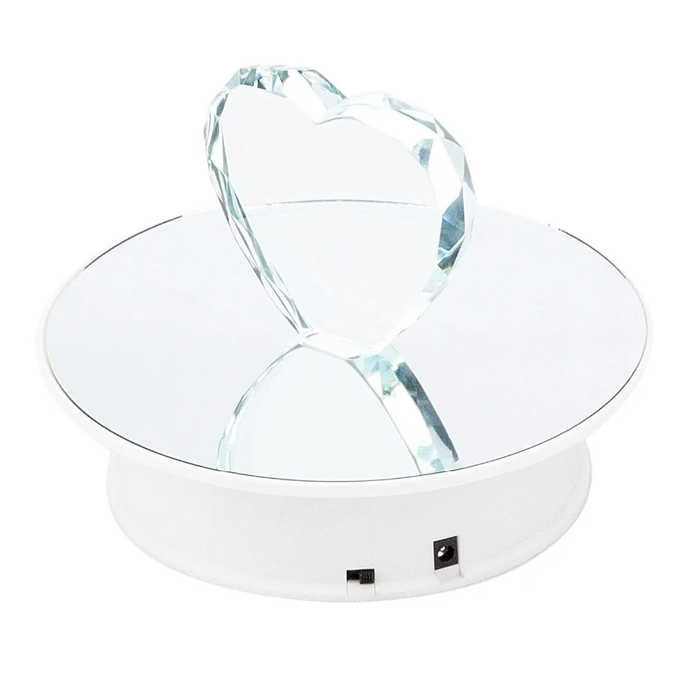 20 см стильная зеркальная поверхность Электрический моторизованный вращающийся дисплей поворотный стол для модели ювелирных игрушек, Часы Дисплей Стенд