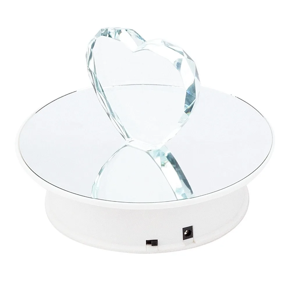 

20CM Stylish Mirror Surface Electric Motorized Rotating Display Turntable for jewelry Toys Model,watches Display Stand