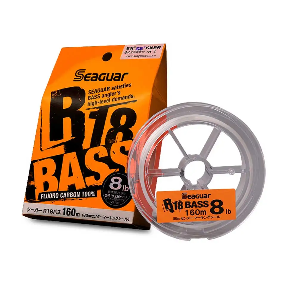 Seaguar R18 Bass Fluoro – 160m – 7lbs (0.22mm) – Ligne Pêche Transparente