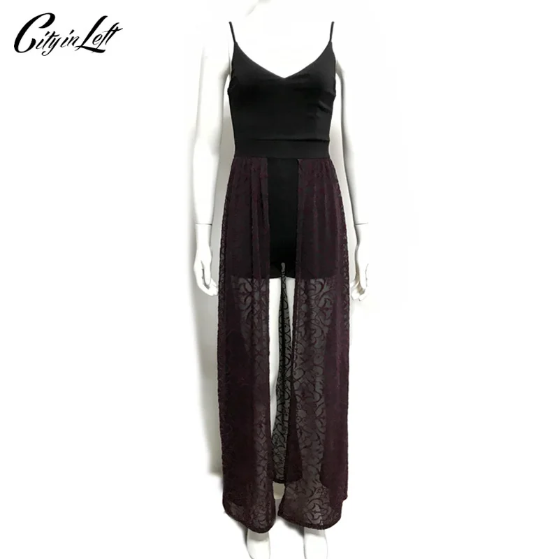 short playsuit with long skirt