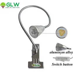 GLW 3*3 Вт 5 Вт 4 Вт 3 Вт светодиодный настольный светильник для чтения настольная лампа 110 В 220 В прикроватная тумбочка для спальни алюминиевая