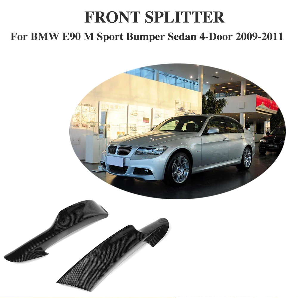 

Free Shipping Carbon Fiber Front Bumper lip Splitters for BMW E90 M Sport Bumper Sedan 4-Door 2009-2011
