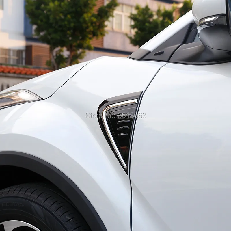 Per Toyota C-Hr Chr 2017 2018 Auto Del Corpo Foglia Di Bordo Laterale Segno Adesivi Per Auto Sharks Prese D'Aria Fuori Uscita Aria Trim Accessori Di C