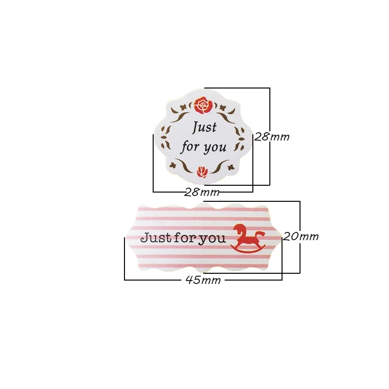 120 шт./лот, розовый и белый цвет, наклейка "только для вас", сделай сам, ручная работа, для подарка, для выпечки торта, Уплотнительная наклейка