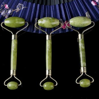 

1pc Nature Double Head Facial Massage Roller Jade Face Slimming Body Head Neck