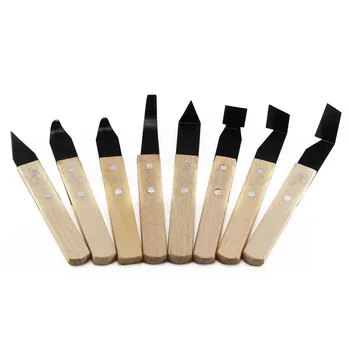

8Pcs Ceramic Clay Tools Sculpting Knives Wooden Handle Polymer Clay Pottery Tools For Ceramica Carving Casting Cleaning Tool