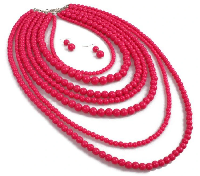 statement necklace earrings set (9)