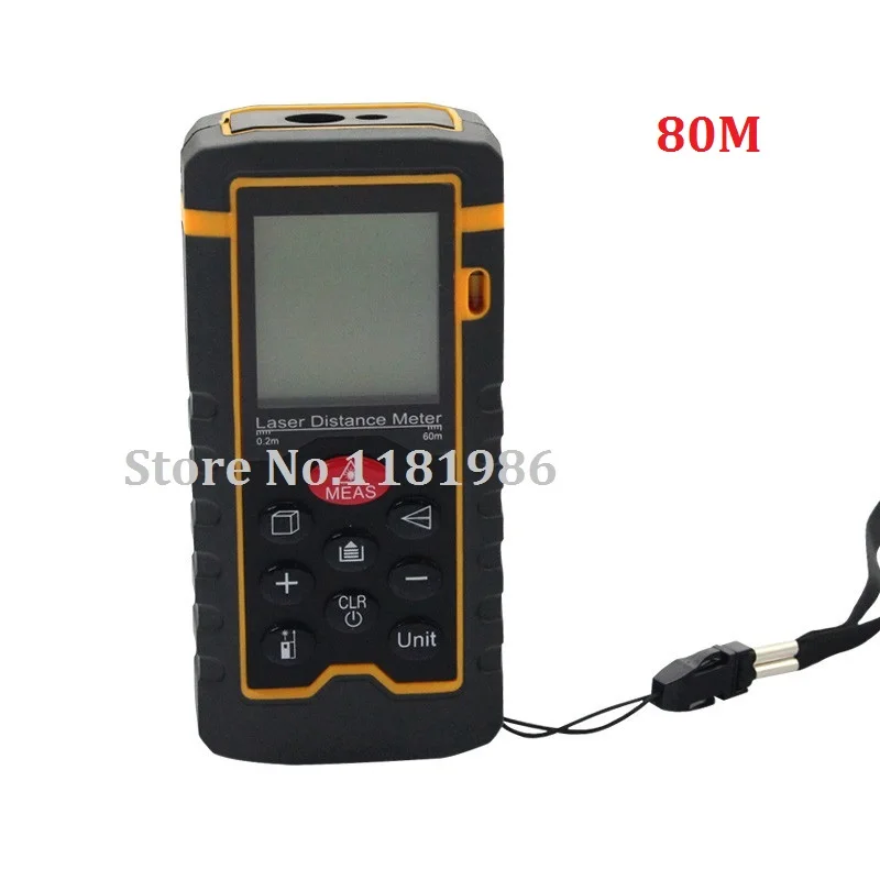 

HT-80 80m 262ft Laser Distance Meter Measuring Tool Rangefinder Tape Measure Area/Volume Range Finder with Painter Function