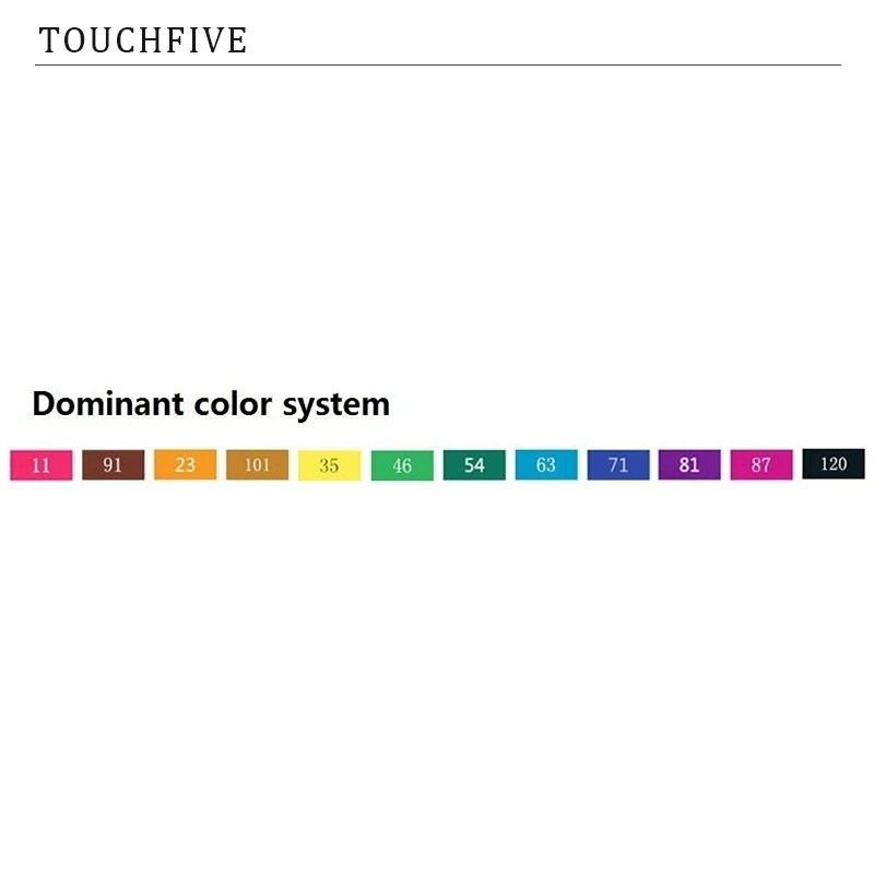 TouchFIVE 30/40/60/80 Цвет маркеры манга рисунок Маркеры Ручка на спиртовой основе эскиз жирной двойной кисть товары для рукоделия - Цвет: 12 DOMINANT