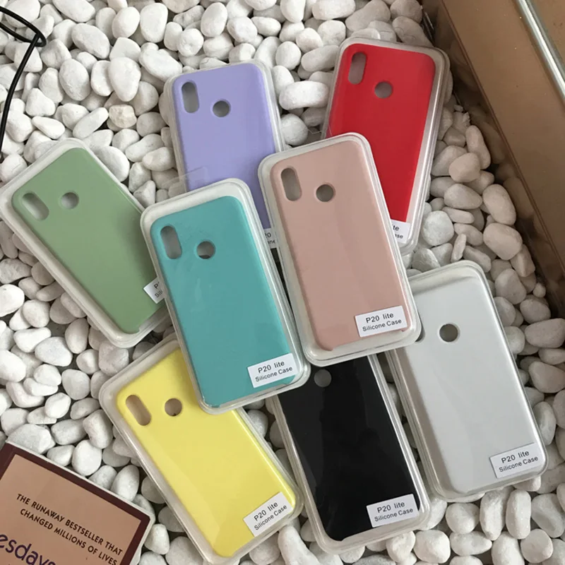 Luxury Original official Silicone Case For Huawei P20 P20 Pro P20 lite Soft Touch Cover For Nova 3e Protective Cases Retail Box (20)