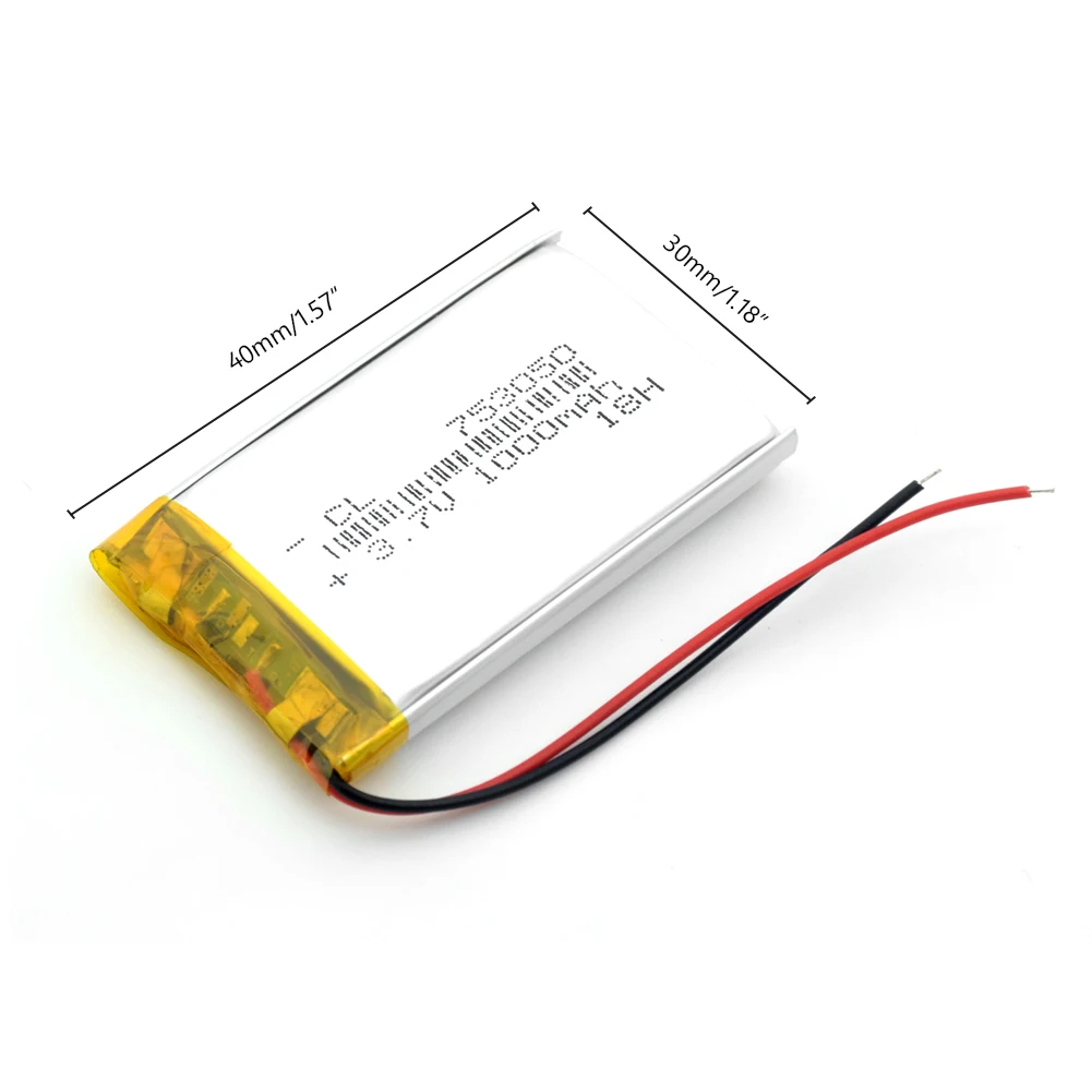3 7 V 753050 1000mah умный дом MP3 колонки полимерная литий ионная аккумуляторная батарея