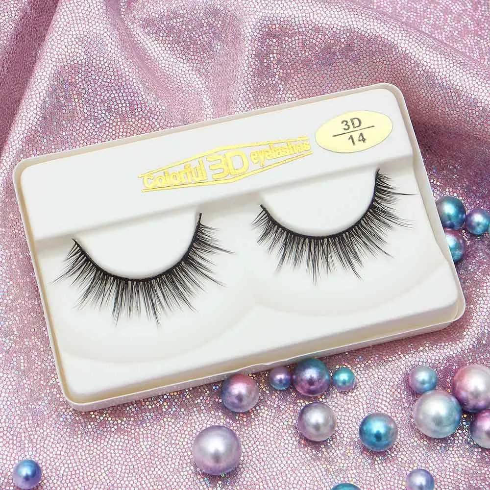 

1 pairs natural false eyelashes Lashes eyelash eyelashes extension mink 3D14