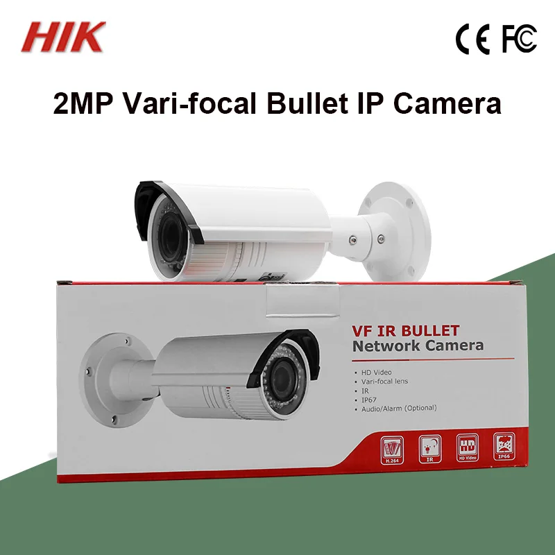 DS-2CD2622FWD-IS оригинальная Hik 2MP IPC Vari-focal Bullet сетевая камера WDR H.264+ IR30M 1-канальный аудио I/O& alarm IP67 128G