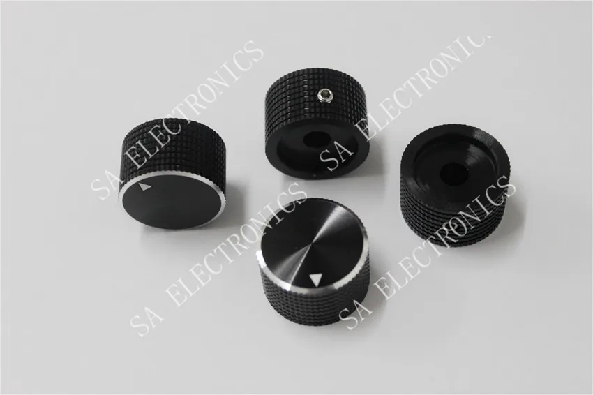 [BELLA]All aluminum black potentiometer knob cap diameter holes were