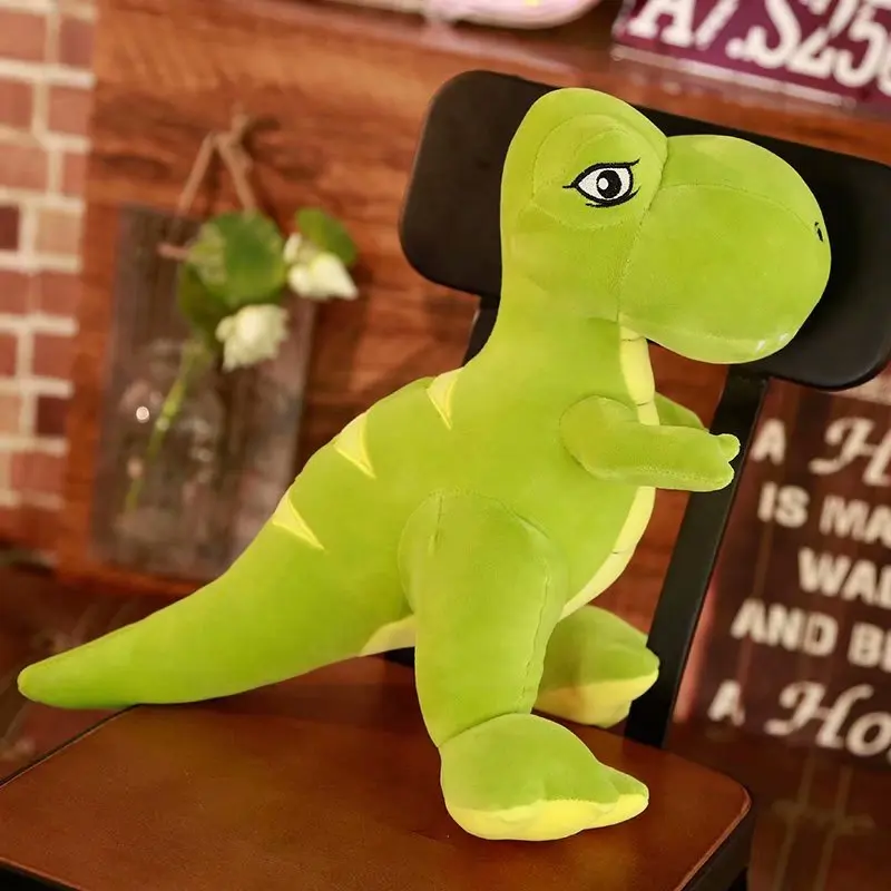 6 стилей моделирование динозавр плюшевые игрушечные лошадки мягкие хобби Мультяшные подушки тираннозавр мягкая игрушка кукла для обувь мальчико - Цвет: Tyrannosaurus green