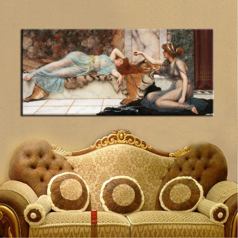 

Posters and Prints Wall Art Canvas Painting Mischief and Repose by Pricuitie Wall Pictures for Living Room Decor