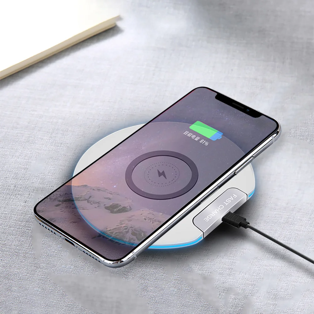 DCAE 10 Вт Быстрая Зарядка QI Беспроводное зарядное устройство для iPhone 11 Pro XS Max XR X 8 Airpods samsung S10 S9 Быстрая Зарядка Док-станция