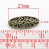 20 PCs Doreen Box Hollow Flower Oval Shape Spacer Beads Bronze Color 23x9mm Vintage DIY Jewelry Making Accessories， Hole: 1.2mm ► Photo 2/3