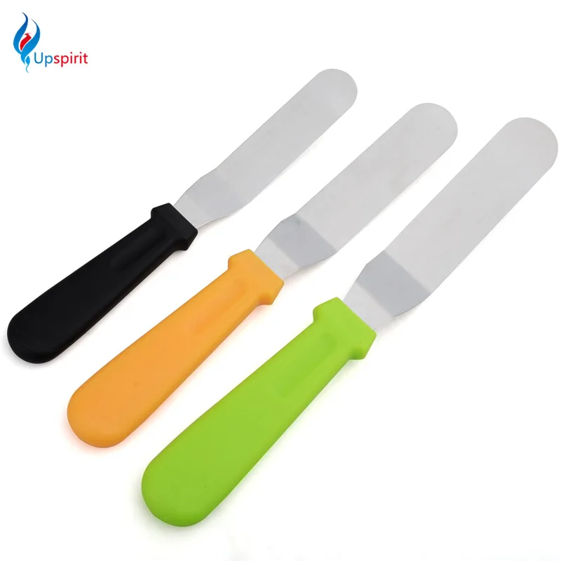  Butter Cake Cream Knife Pastry Spatula Bend Type Stainless Steel Cake Spreader Angled Flat Scraper 