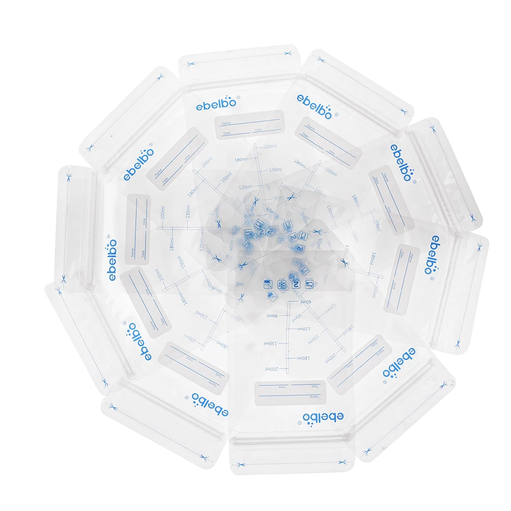 10 шт 200 мл детское хранение грудного молока мешки одноразовые пакеты для хранения хранение грудного молока мешок для кормления младенцев