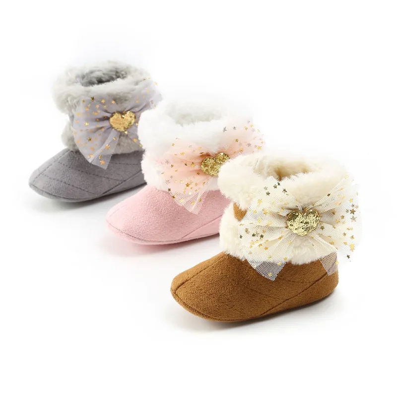 Зимняя обувь для маленьких девочек; ботинки для малышей; детская обувь; детское платье с бантом; с цветочным принтом; сохраняющая тепло