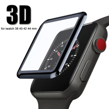 3D покрытие из закаленного стекла для iwatch band series 1 2 3 4 на i watch 44 40 38 42 мм Защитная пленка для экрана