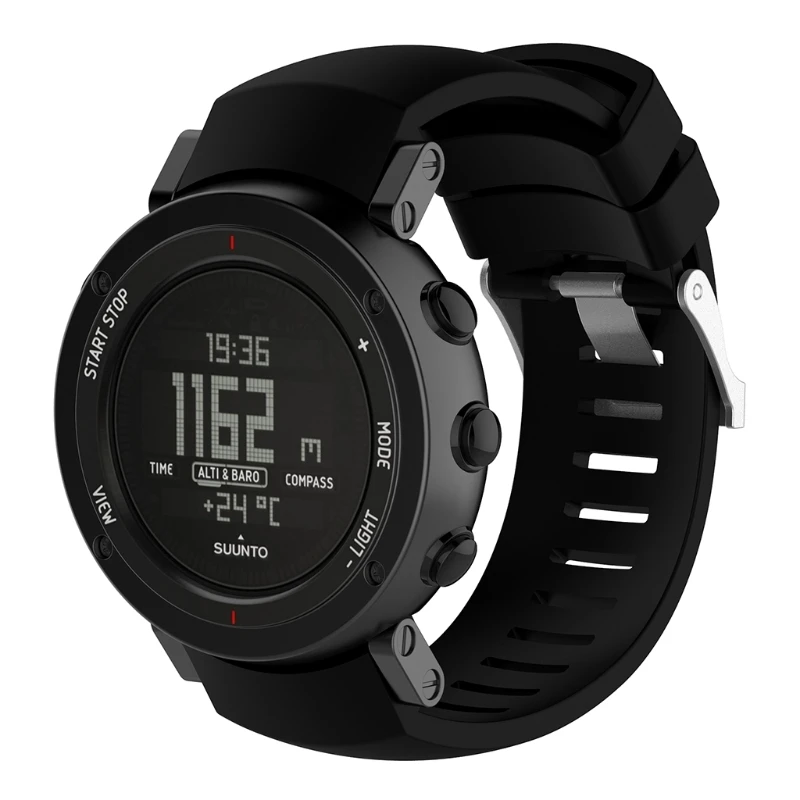 Силиконовый сменный ремешок на запястье для SUUNTO Core ALU Black Sports gps Watch New