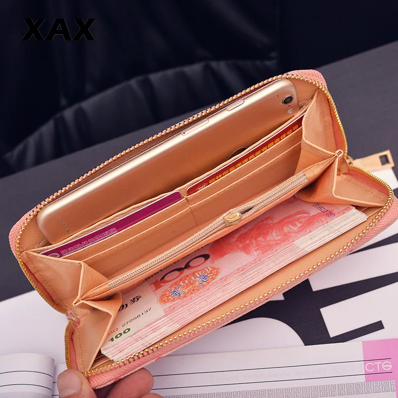 New Women's Wallet Korean Zippers Long Money Handle Bag Multiple Card Position Money Folder Handle Bag Cartoon Patterns 022 New Women's Wallet Korean Zippers Long Money Handle Bag Multiple Card Position Money Folder Handle Bag Cartoon Patterns 022