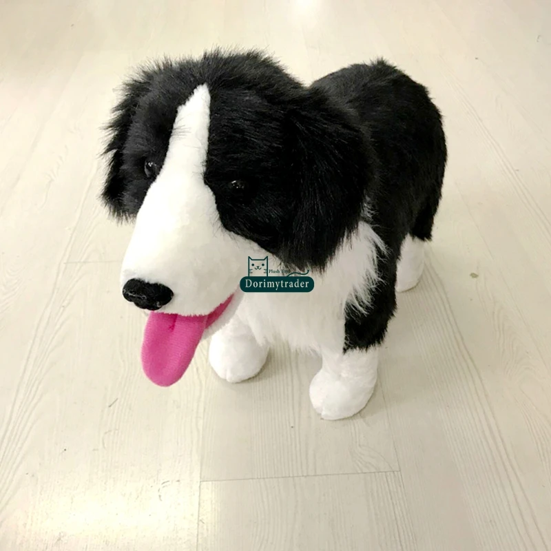 Dorimytrader cute simulated animal dog plush toy stuffed soft realistic dogs doll can ride on the back children gift decoration 50cm DY61804 (3)