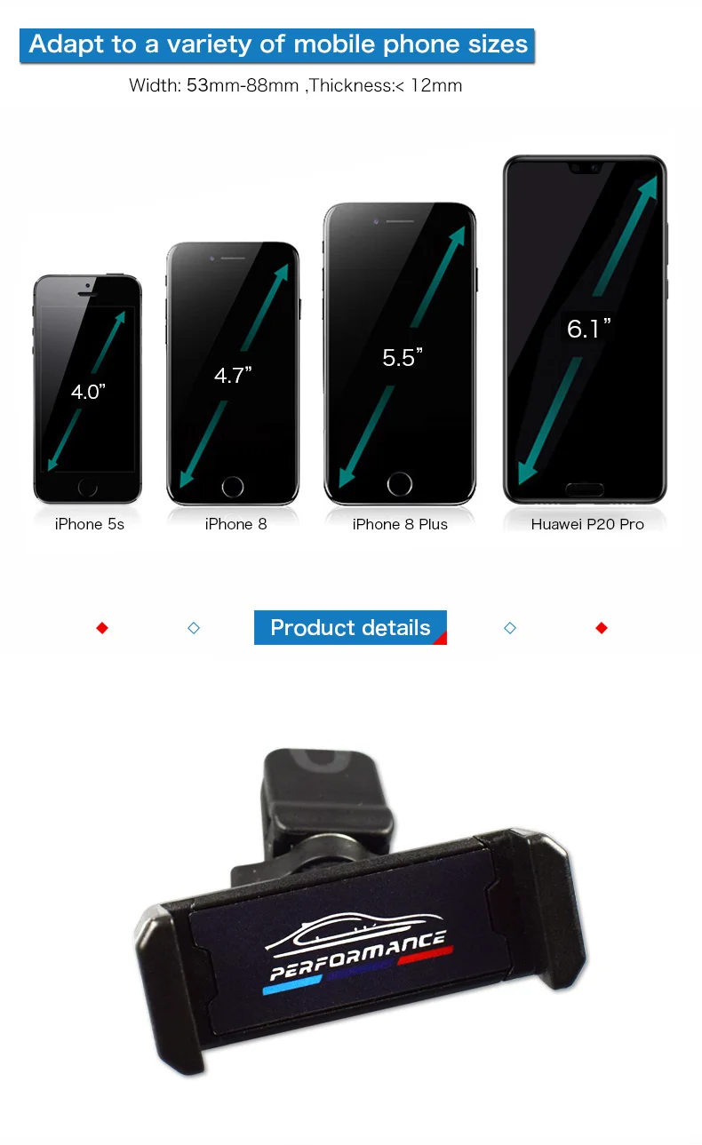 Car Phone Holder Air Vent Phone Mount Universal for BMW Accessories E46 E90 E60 E39 F30 E36 F10 E92 G30 E30 F20 E87 E34 (6)