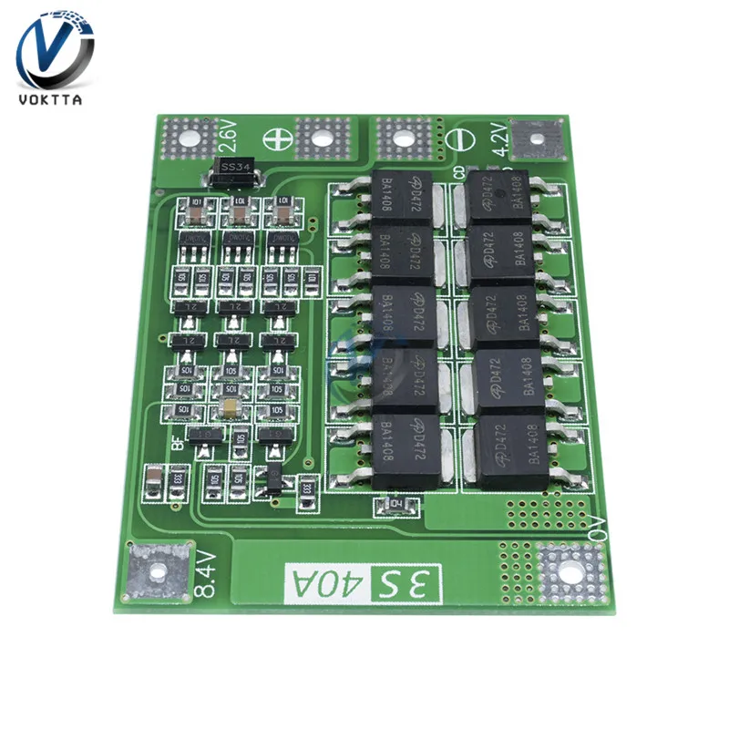 3 S 40A 11 1 V 12 6 18650 литиевая батарея зарядное устройство плата защиты BMS для сверла