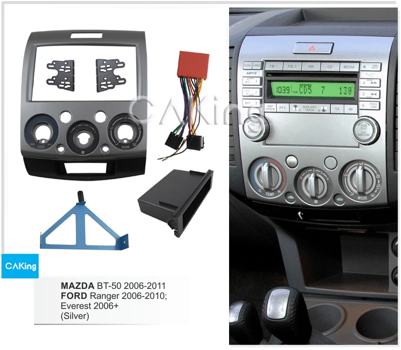 

Car Dash Fitting Kit for FORD Ranger 2006-2011, Everest 2006-2013 / MAZDA BT-50 2006-2011 Panel Radio Fascia Frame Facia Plate