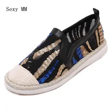 Летние Туфли без каблуков Для женщин Повседневное плоские туфли, дышащие Лоферы Похудение на толстой подошве; обувь без шнуровки Женская обувь, Большие размеры Размеры 35–40