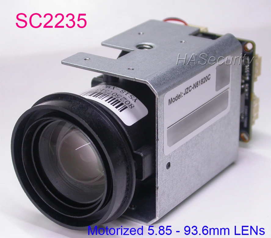 2.0MP H.264 motorized 5.85-93.6mm (16x) Zoom &amp Auto Focus LENs 1/2.7&quot SmartSens SC2235 CMOS Hi3518E CCTV IP camera board module |