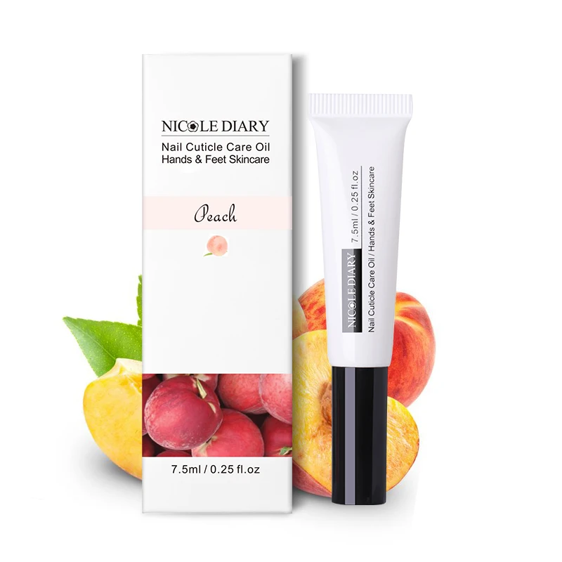 Nicole Diary Nail Nutrition масляная ручка цветочный аромат Лечение ногтей омолаживающее Масло для кутикулы маникюр смягчающая кисточка для дизайна ногтей инструмент - Цвет: Peach