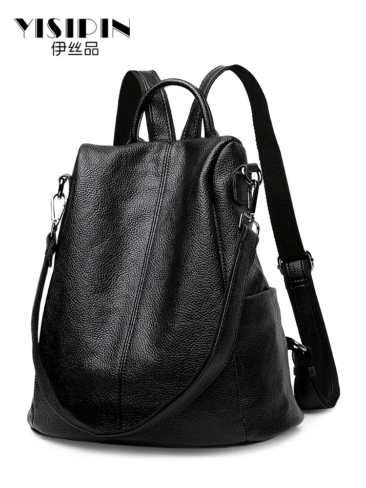 

YISIPIN new female backpack tide PU women's Schoolbag wild anti-theft Totes lady travel bag Casual Fashion bags