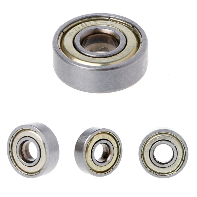 

10Pcs 608ZZ Mini Metal Double Shielded Flanged Ball Bearing For 3D Printer Parts