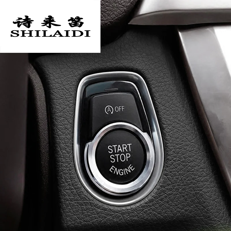 Car Styling Key Start Button Decorative Frame Interior Covers stickers Trim For BMW 1/2/3 series F20 F21 F30 X1 F48 Accessories Car Styling Key Start Button Decorative Frame Interior Covers stickers Trim For BMW 1/2/3 series F20 F21 F30 X1 F48 Accessories